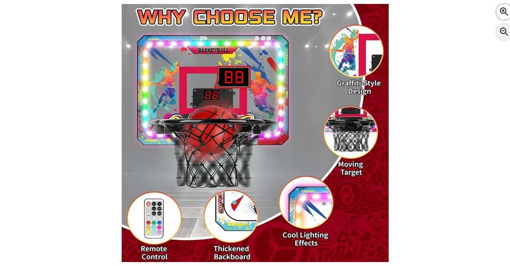 Tablica do gry w kosza LED sterowana pilotem