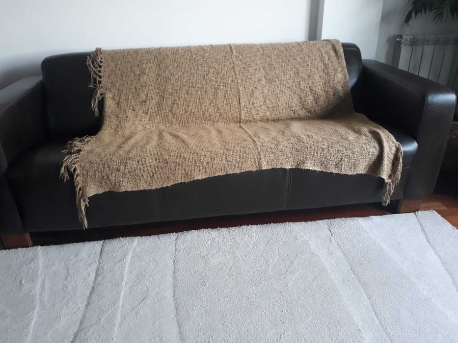 BOA OPORTUNIDADE: um sofá castanho - pele à sua espera!