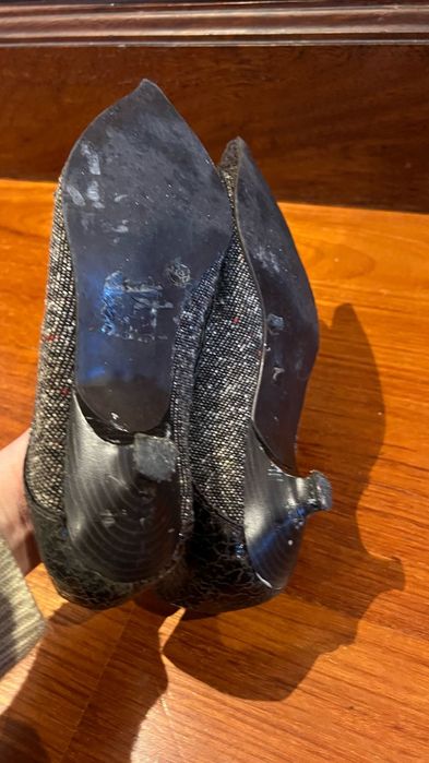 Sapatos de salto baixo castanhos anos 2000 / estilo y2k