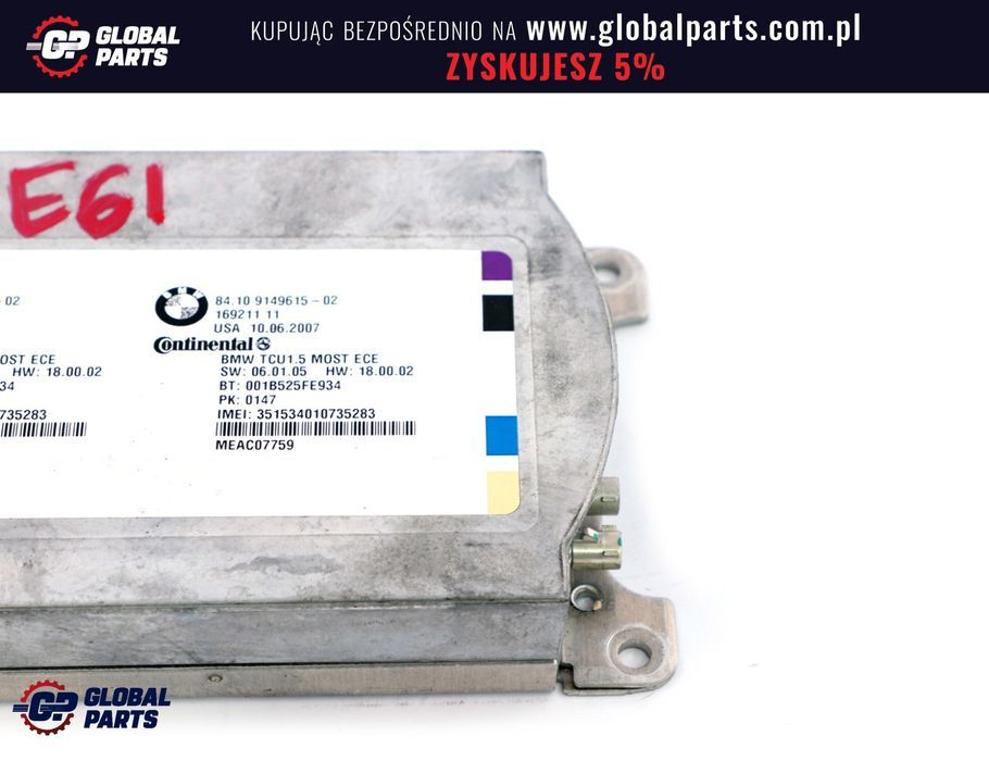BMW E61 E70 Moduł Sterownik Bluetooth Telematics