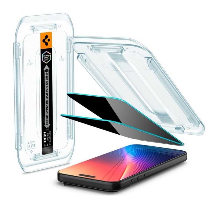 Szkło prywatyzujące do iPhone 17 Pro Max, Spigen Privacy 2P z aplikatorem