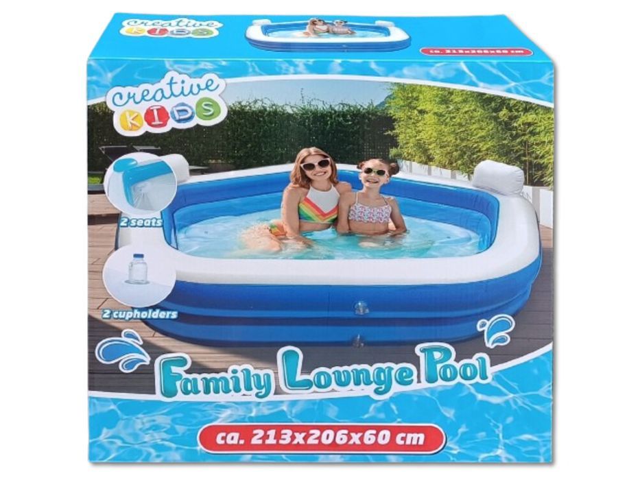 Dmuchany basen z siedziskiem 60x206x213cm - 400L