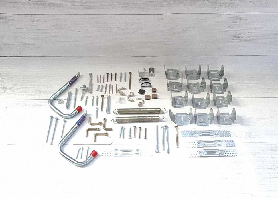 Zestaw montażowy Akcesoria metalowe do montażu Haki Śrubki Wkręty 37el