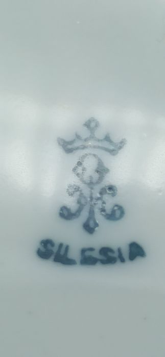 Porcelana Śląska OHME Szczawienko TRIO kawa Dekor Miłorząb