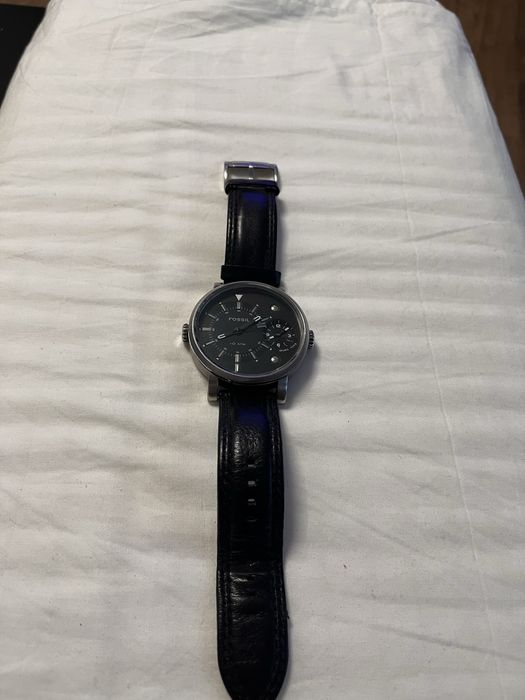 Piękny zegarek męski Dual time , Fossil, szerokość koperty 51 mm