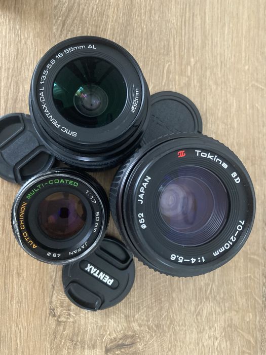 ‼️ PENTAX Kx, 3 objektywa, plecak, statyw. Jak Nikon, Sony, Canon