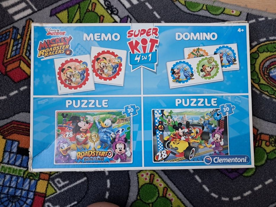 Duże pudełko puzzle 30 + memo + domino