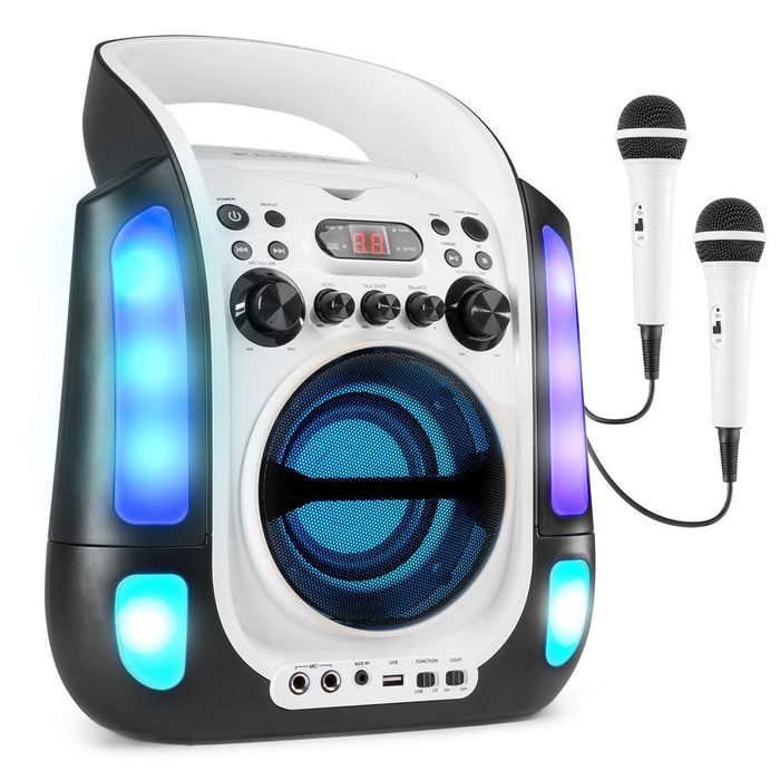 Zestaw do karaoke dla Dzieci Odtwarzacz CD USB Bluetooth + Mikrofony 2sztuki