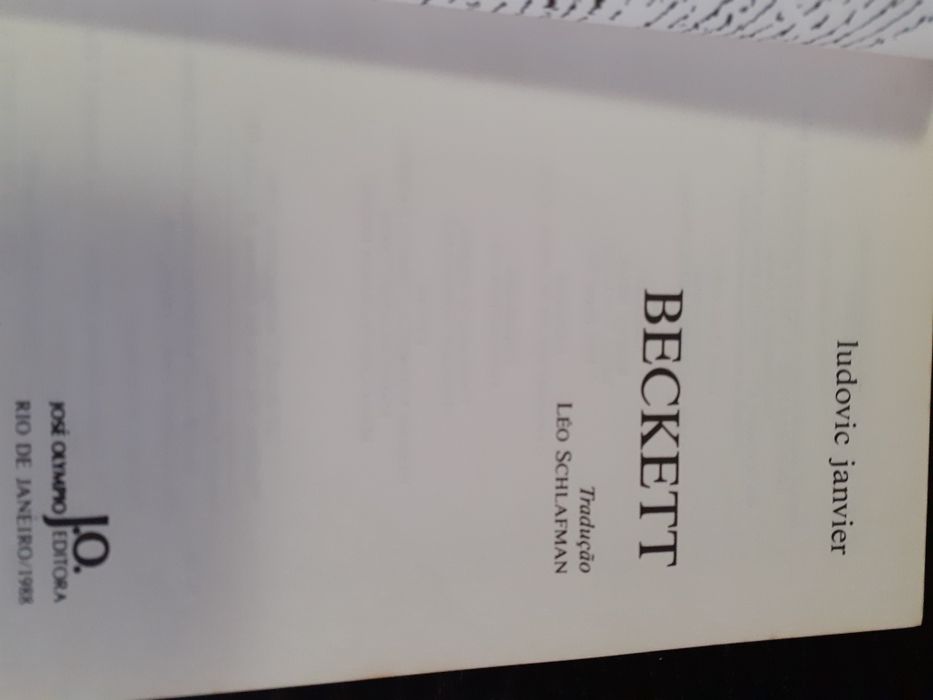 Beckett. Em português. Ludovic Janvier