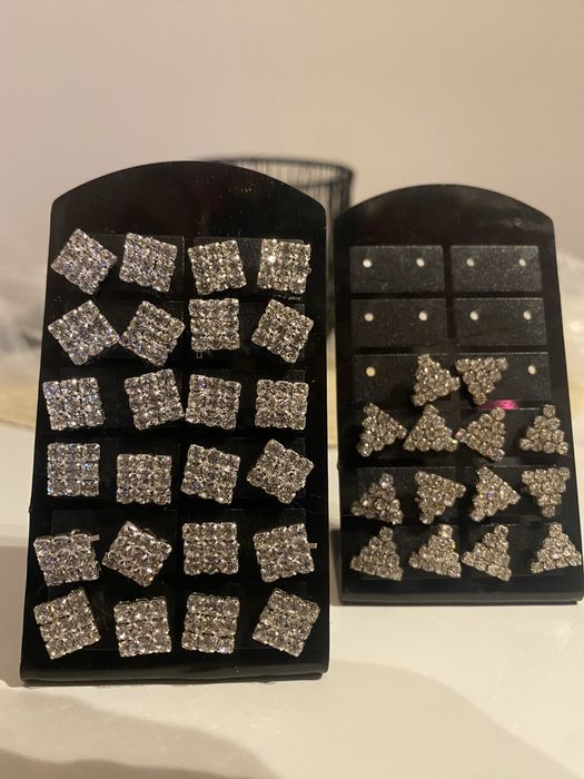 Kolczyki wkrętki srebrne