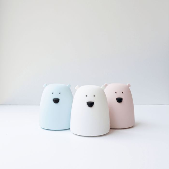 Miś Mały lampka silikonowa niebieska - Rabbit & Friends