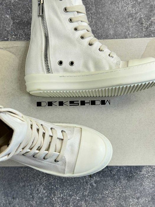 Rick Owens Ramones DRKSHDW milk білі кеди opium archive кеды белые