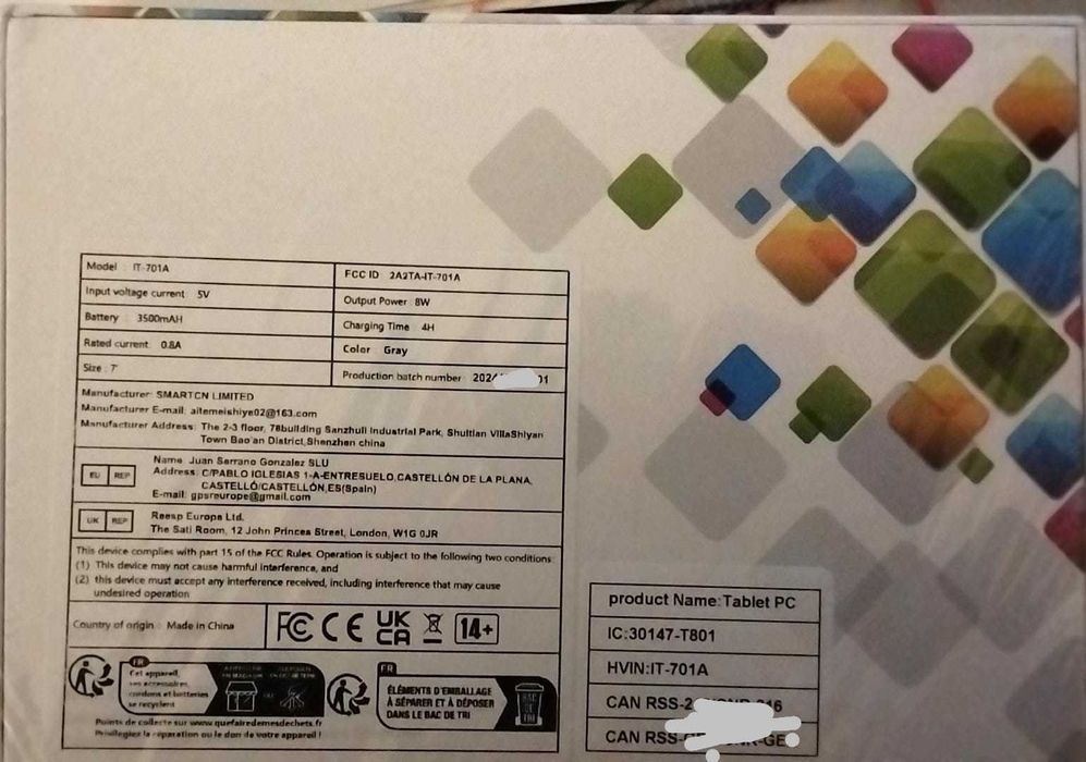 Tablet ATMPC IT-701A