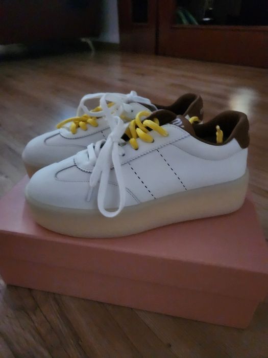 Skorzane buty rozmiar37 miu miu
