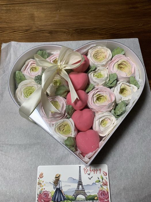 Квіти з зефіру , ручнрі роботи