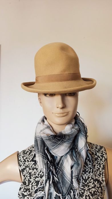 Sg Kapelusz damski 52 cm , beżowy kapelusz jasny kapelusz