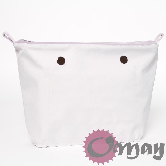 organizer do OBAG MINI welur pudrowy róż siwy elegancki wkład OMAY
