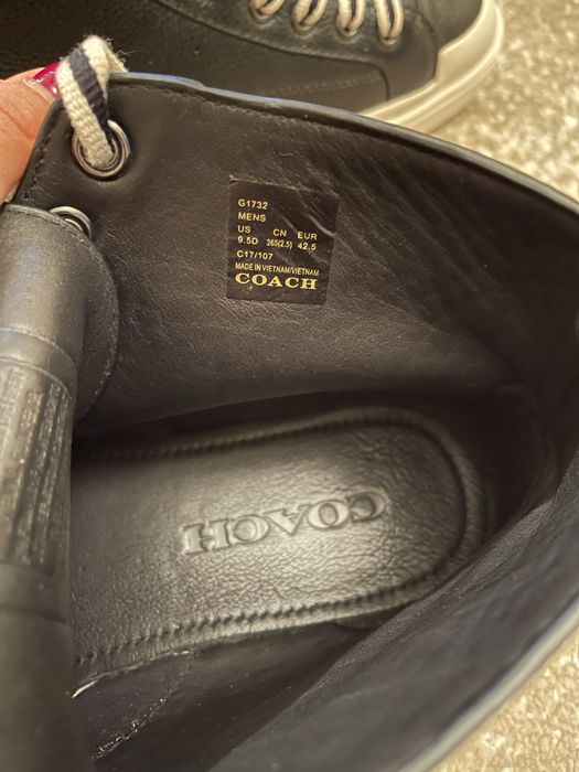 Продам чоловічі кеди з натуральної шкіри Coach розм. 43-43,5