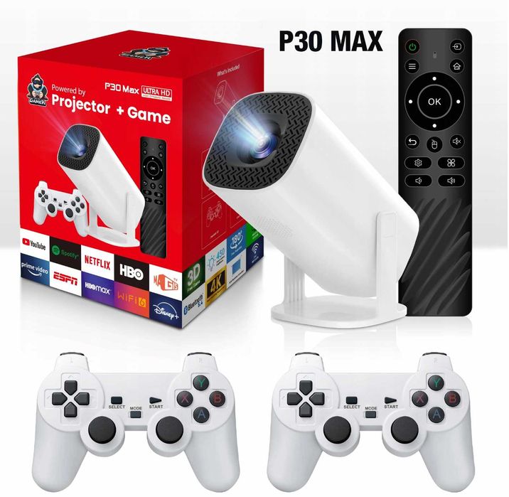 Nowy Projektor do gier full HD gamepad wifi głośnik kino bluetooth