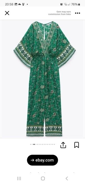 Kombinezon ZARA w stylu boho rozmiar M
