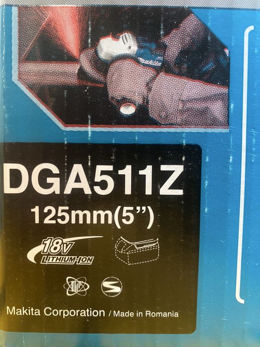 Акумуляторна кутова шліфмашина Makita DGA511Z, без акб