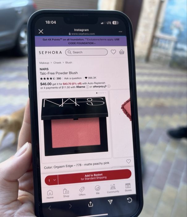 Румяна Nars Orgasm