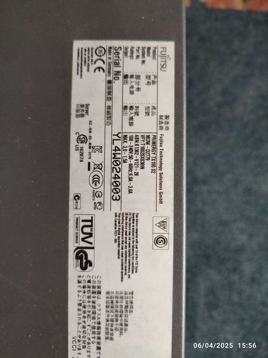 Servidor Fujitsu Primergy tx100 s2