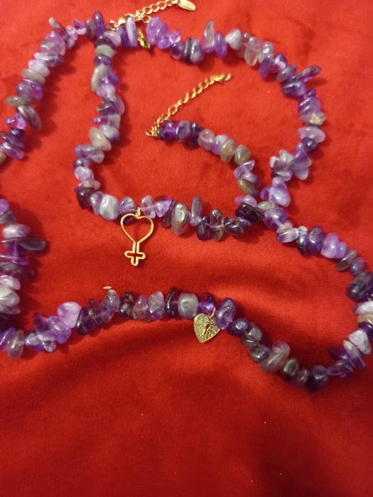 Браслет і намисто з аметисту
