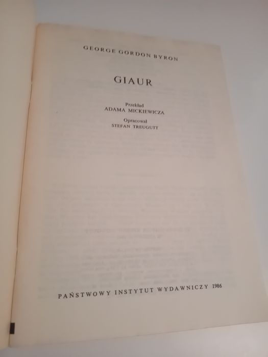 George Gordon Byron Giaur