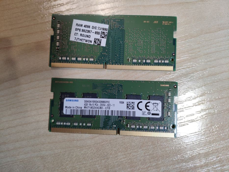 Оперативки DDR4 4Gb для ноута