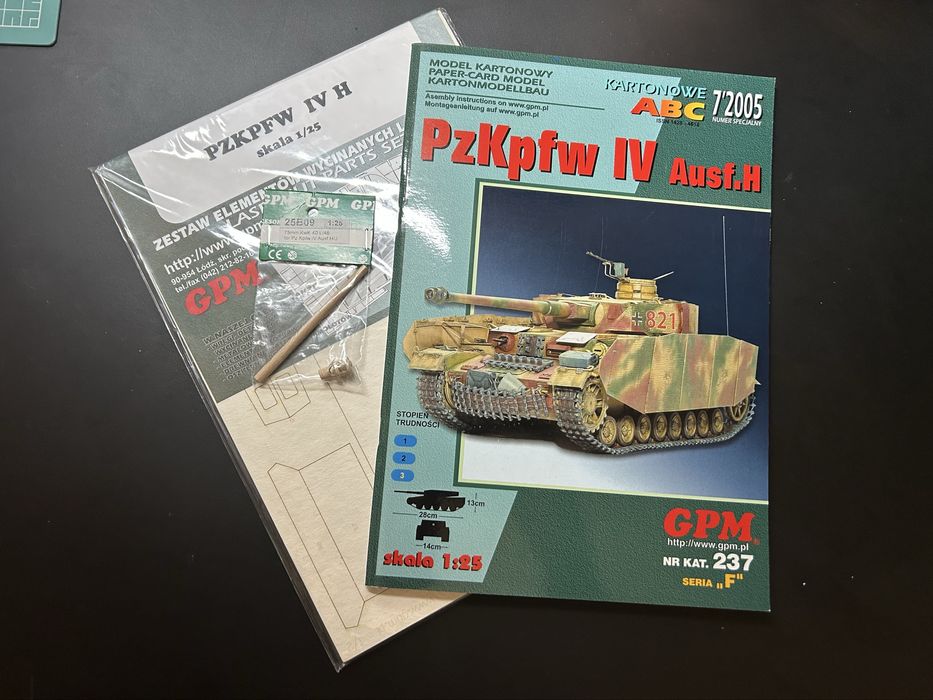 Model kartonowy GPM Kpfw IV wregi oraz lufa