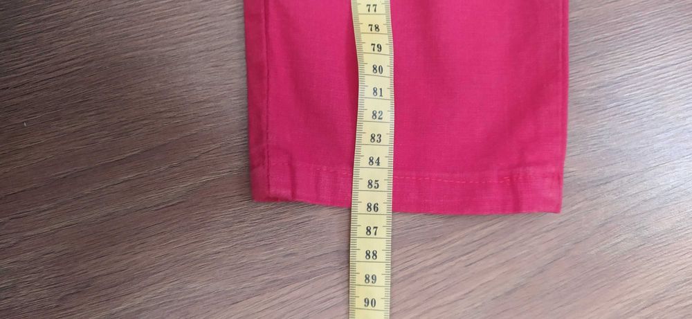 Штанці, брюки на високій посадці червоні