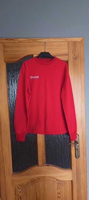 Bluza sportowa czerwona męska do biegania, na mecz