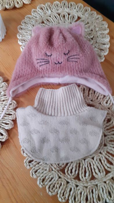 Komplet zimowy czapka i komin rozm.49(1-2lat)