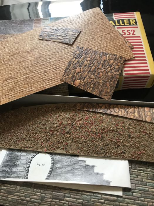 Faller 552 Para comboios Tunel pecas em papel e madeita