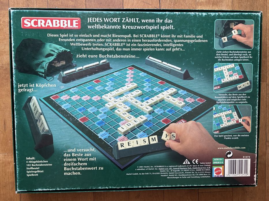 Scrabble gra planszowa wersja niemiecka