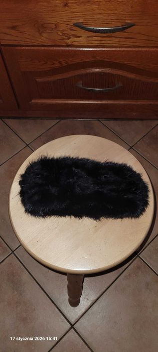 Opaska futrzana czarna zimowa