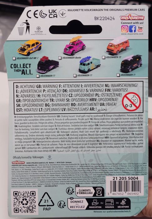 Majorette Volkswagen Beetle VW Garbus żuczek żuk deska surfer klasyk surfing luz