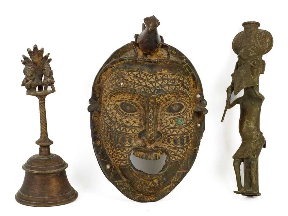 7 Peças em bronze - 4 peças africanas