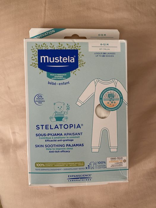 Нова піжама для атопічної шкіри Mustela чоловічок для атопіків 6-12міс