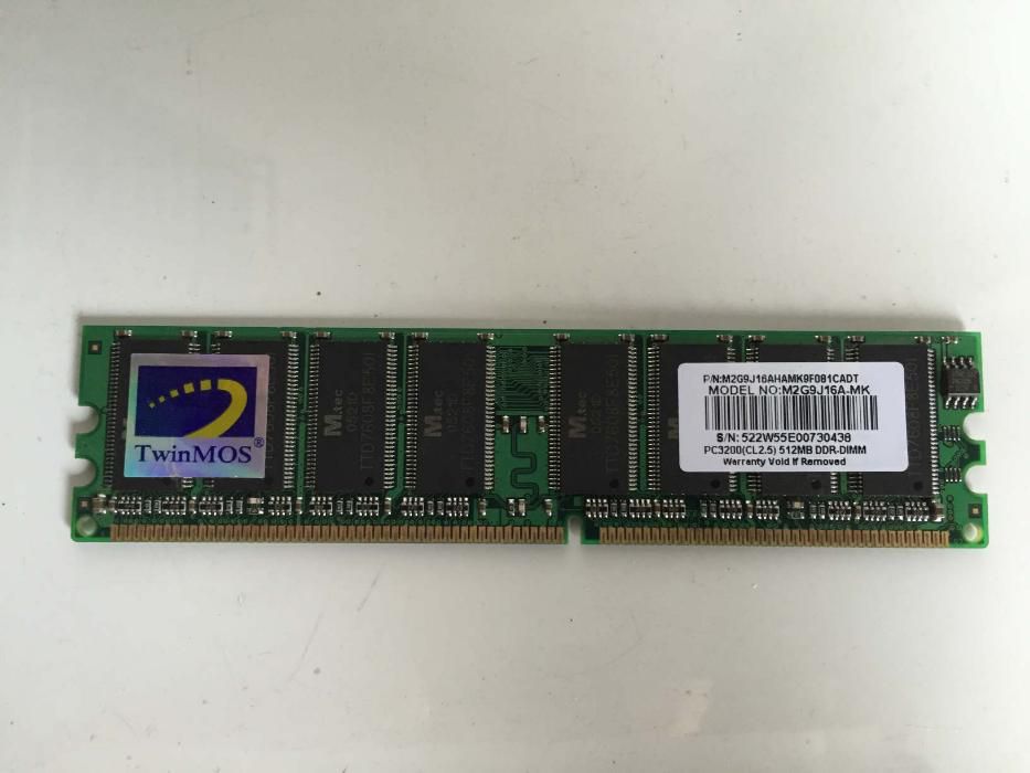 Memória RAM DDR-DIMM 512MB TwinMos