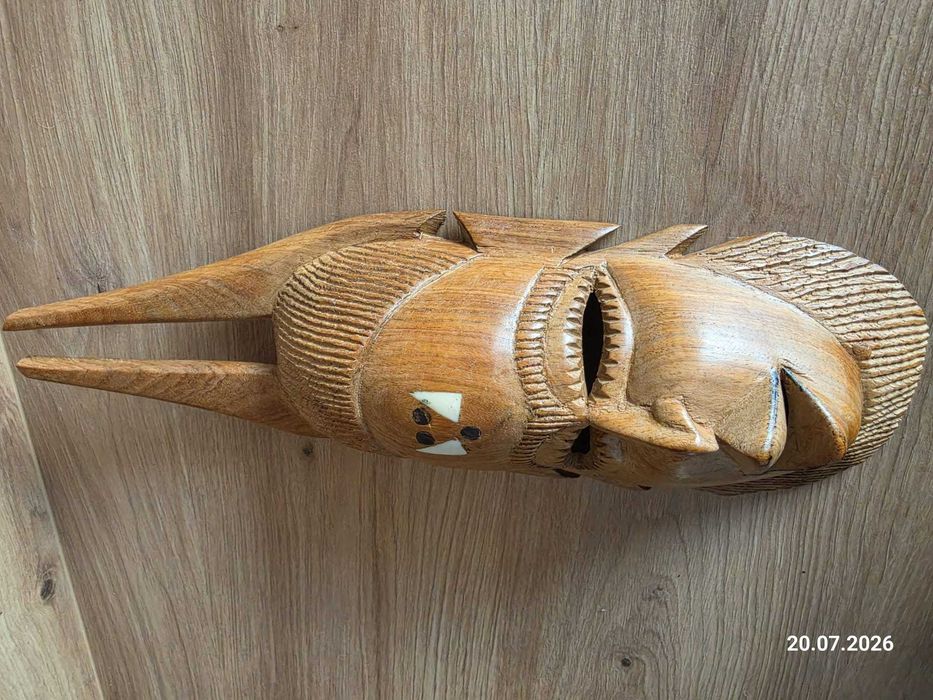 Maska drewniana egzotyczna afrykańska hand made