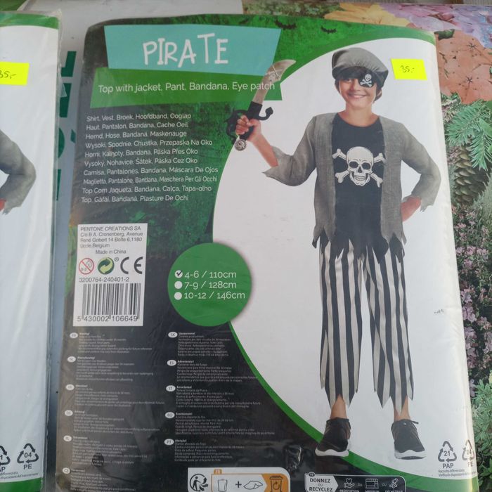Strój karnawałowy pirata