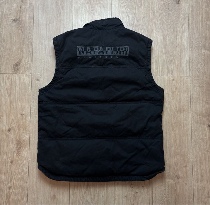 Napapjiri Big logo Męski XL Bezrękawnik Puchowy Goose Down Jacket Outdoor