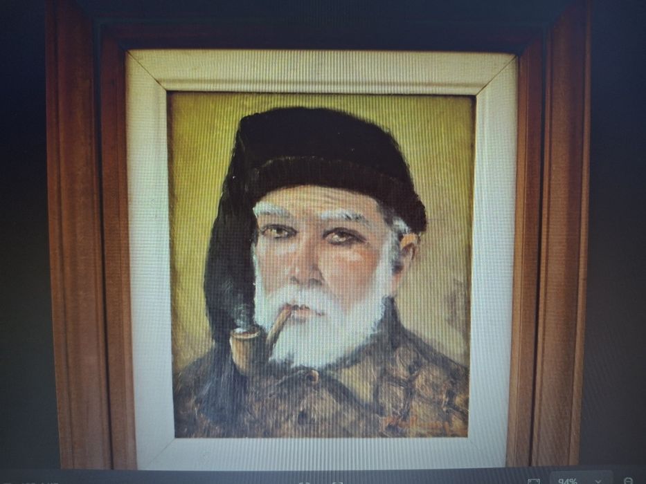 Quadro a óleo de Manuel Gregório Lopes   O Pescador