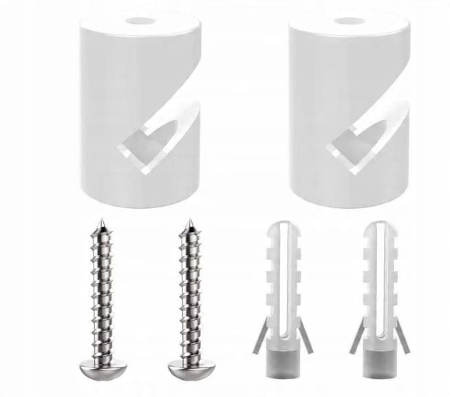 Zohar 2 Sztuki Kołków Ściennych I Sufitowych Białych Montażu Przewodów