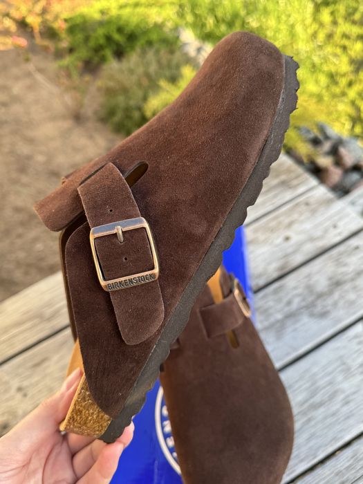 Трендові клоги birkenstok boston шоколад 40(25)