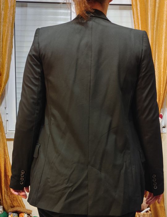 Blazer com gola acetinada