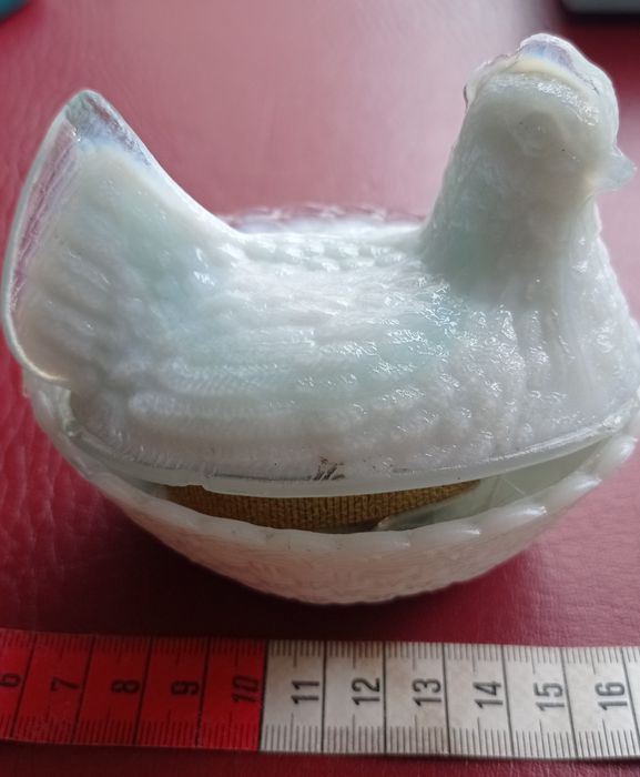 Kurka Ząbkowice stary wzór niebiesko biała.