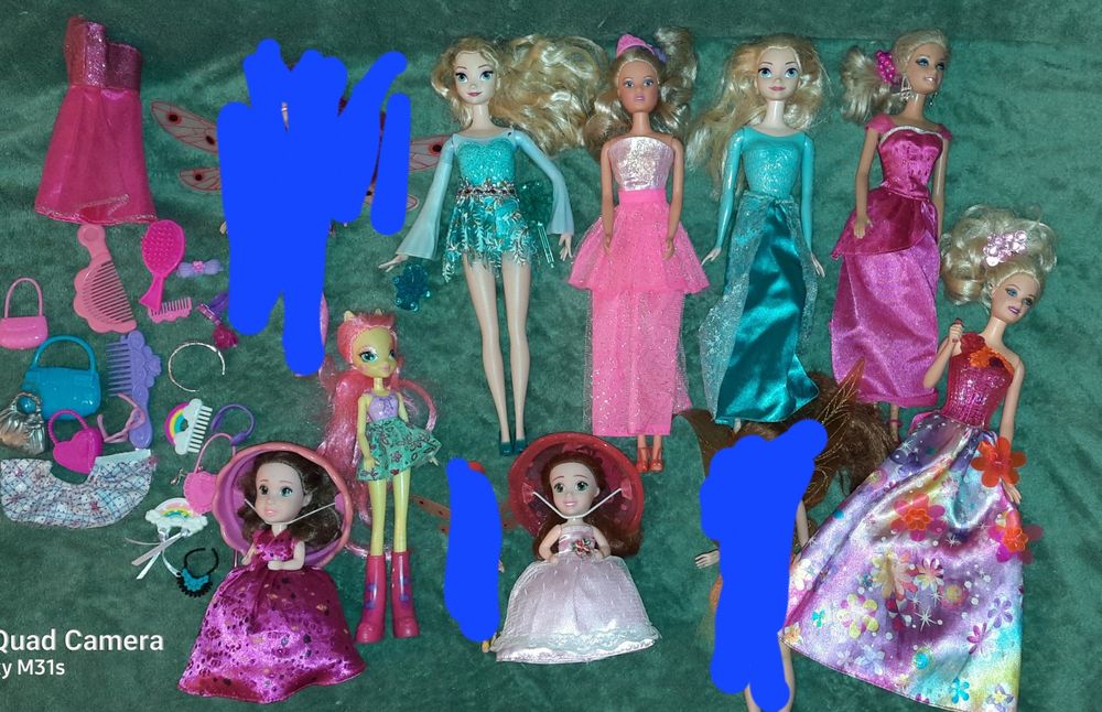 Zestaw lalek Barbie, Babeczki, Elza i inne, akcesoria